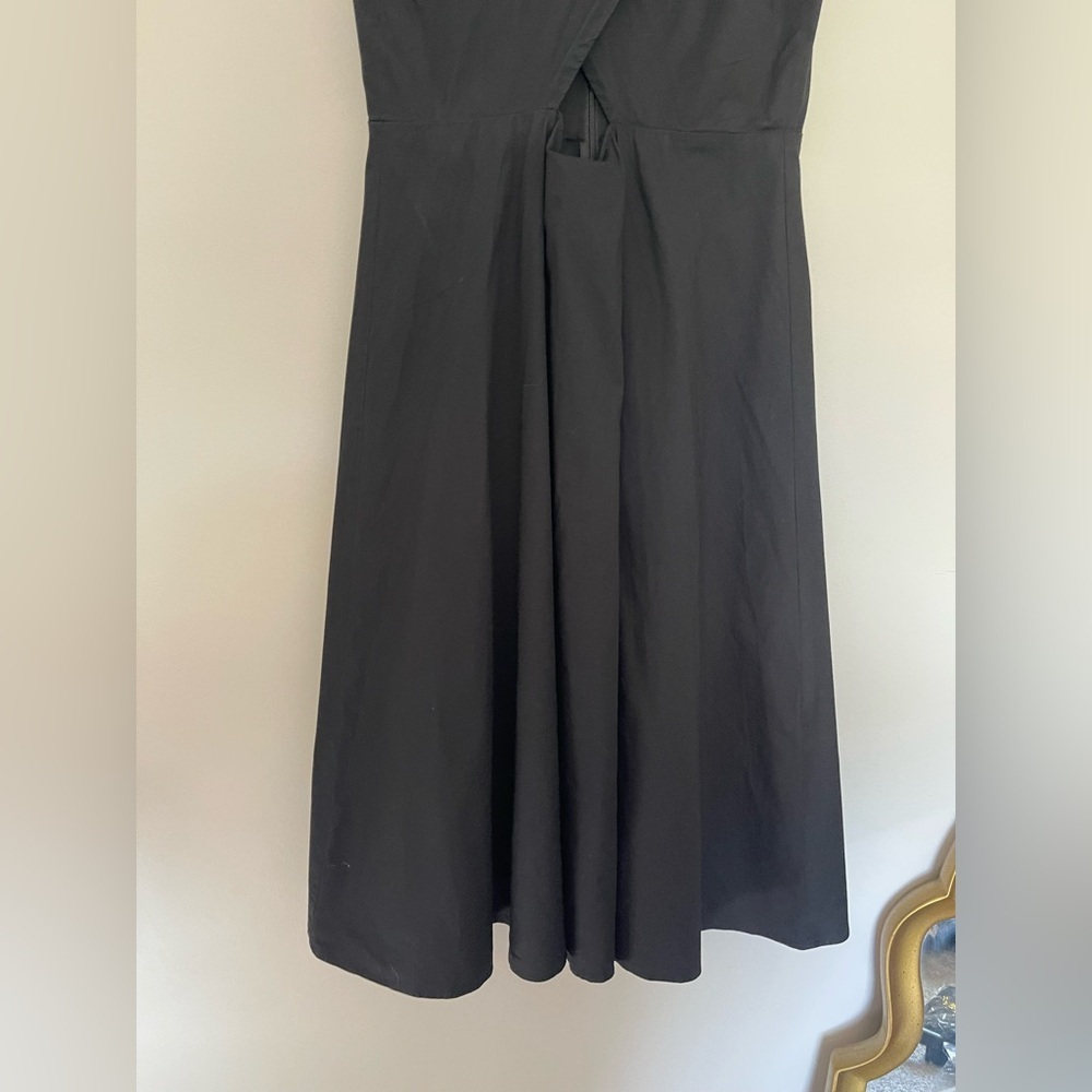 Rosetta Getty Black Sleeveless Midi Dress with Front Cutout - Picture 7 of 11